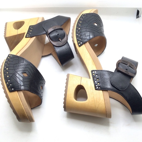 Dansko Womens Odele Black Tumbled Calf Block Heeled Sandals Size 40 (9.5-10 US) - Picture 5 of 12